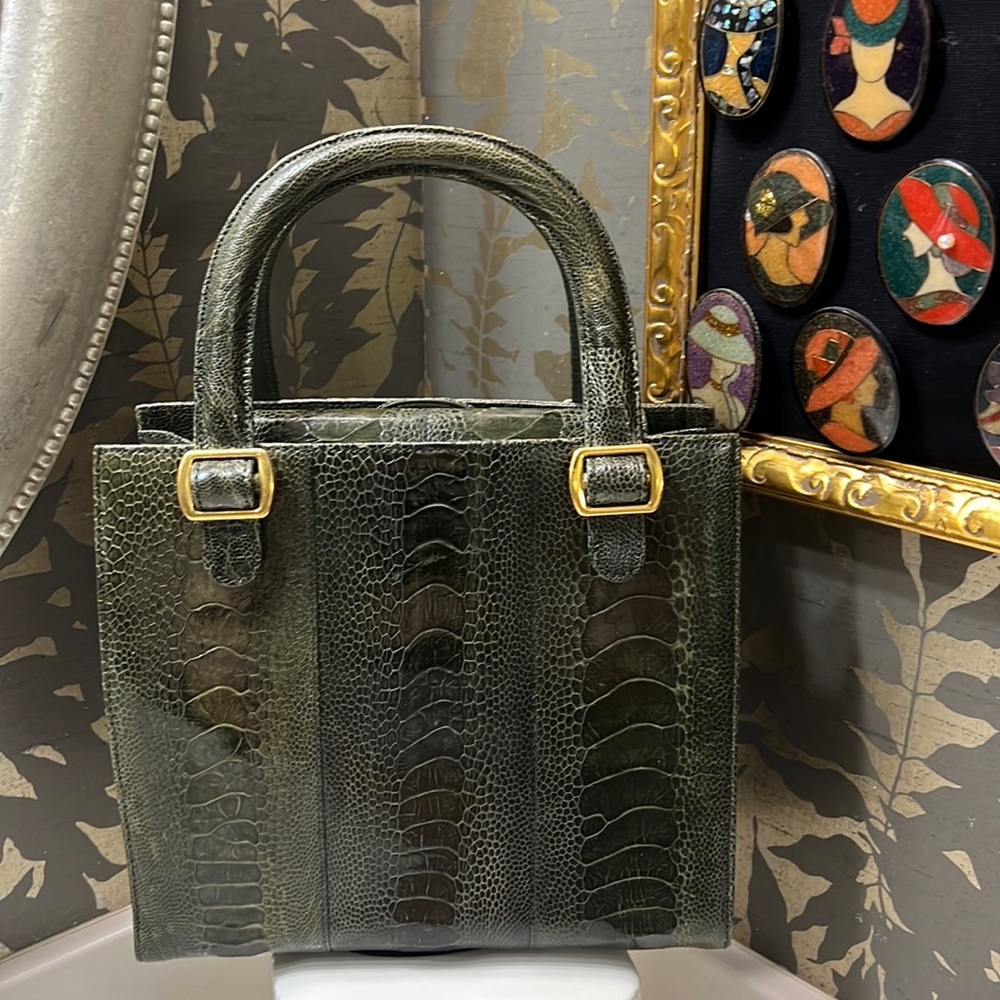 Vintage ostrich leg bag